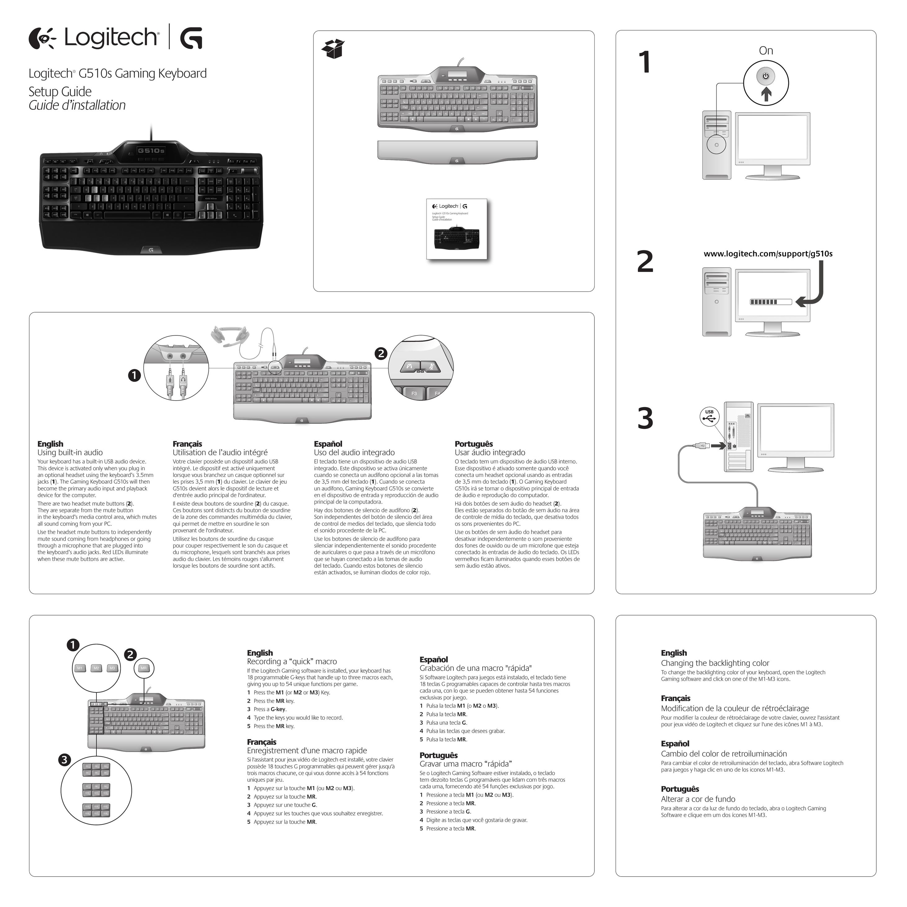 Logitech G510s Video Game Keyboard User Manual