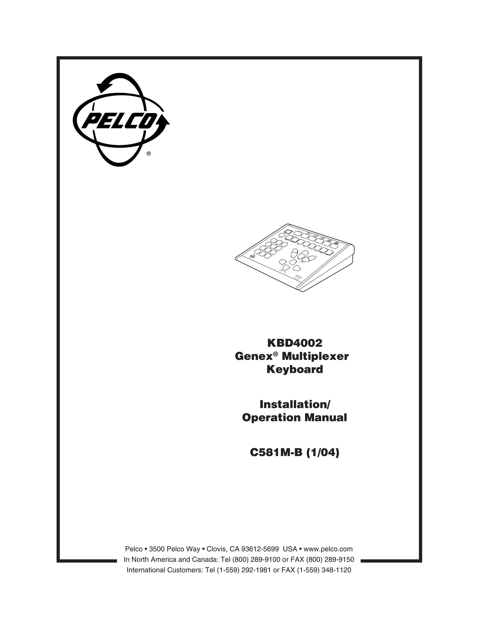 Pelco C581M-B Video Game Keyboard User Manual