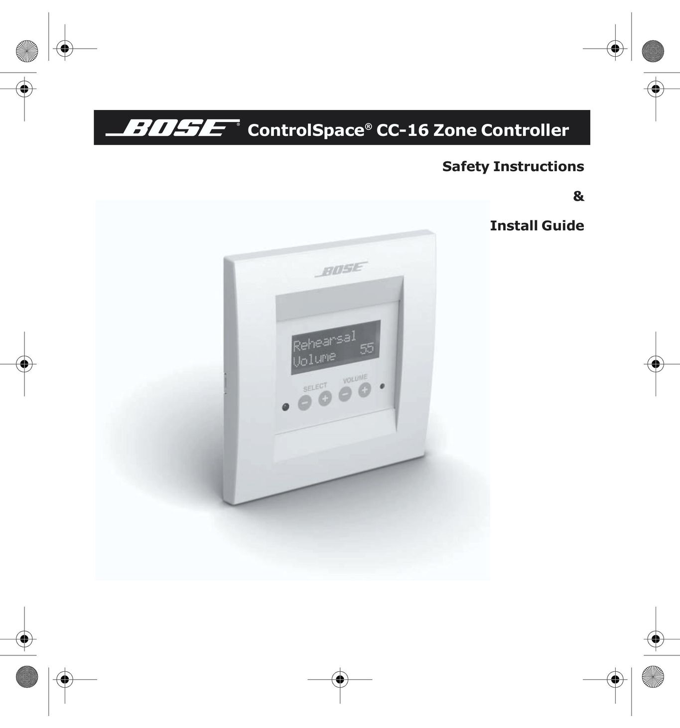 Bose CC-16 Video Game Sound System User Manual