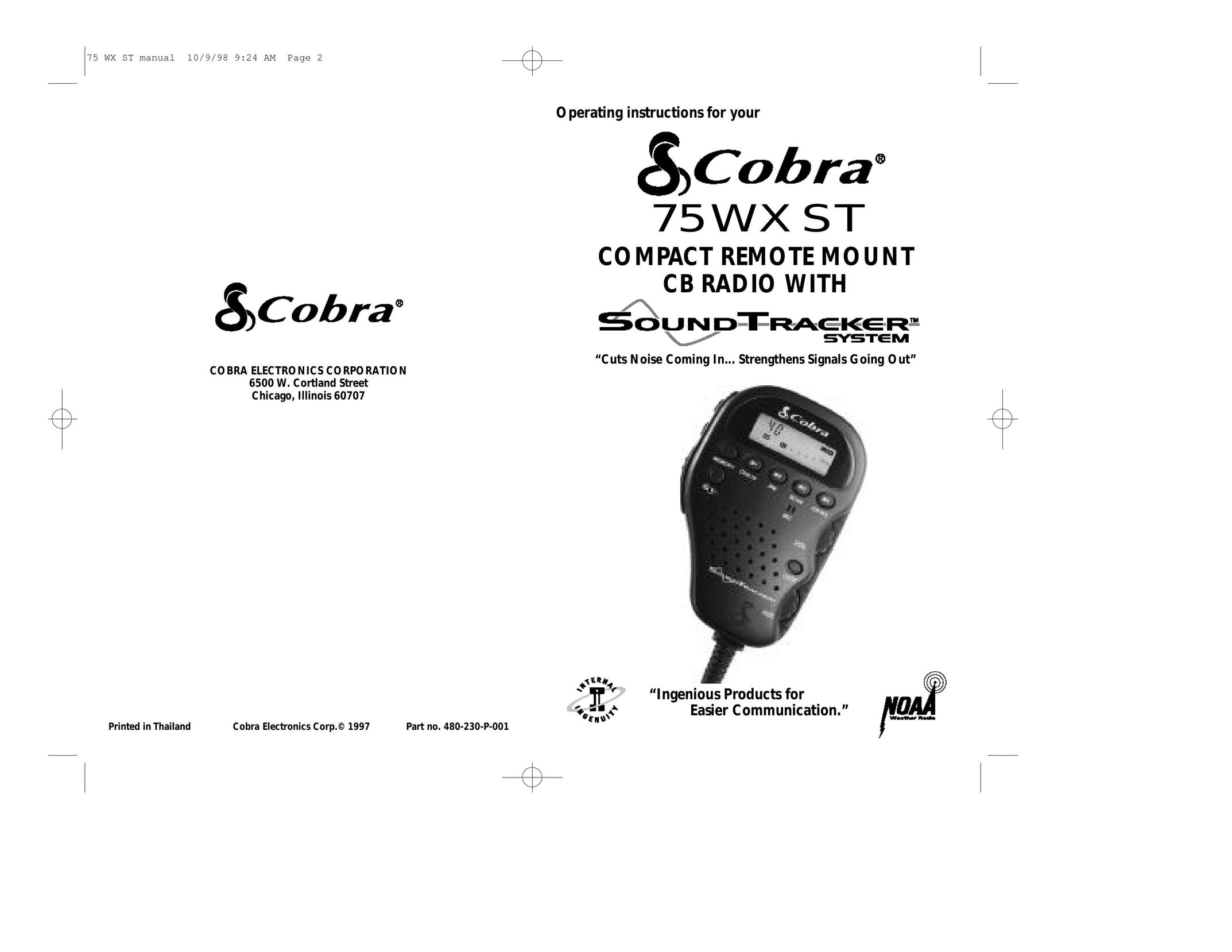 Cobra Electronics 75WX Video Game Sound System User Manual