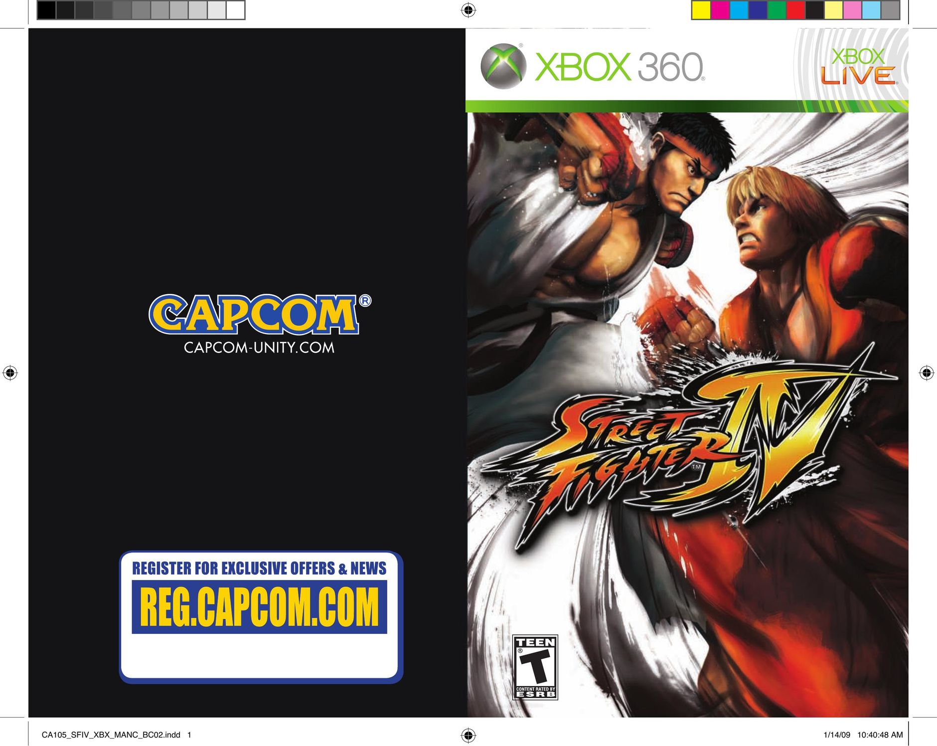 Capcom Capcom CA105_SFIV_XBX_MANC_BC02.indd Video Games User Manual