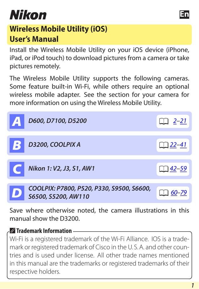 Nikon AW110 Video Games User Manual