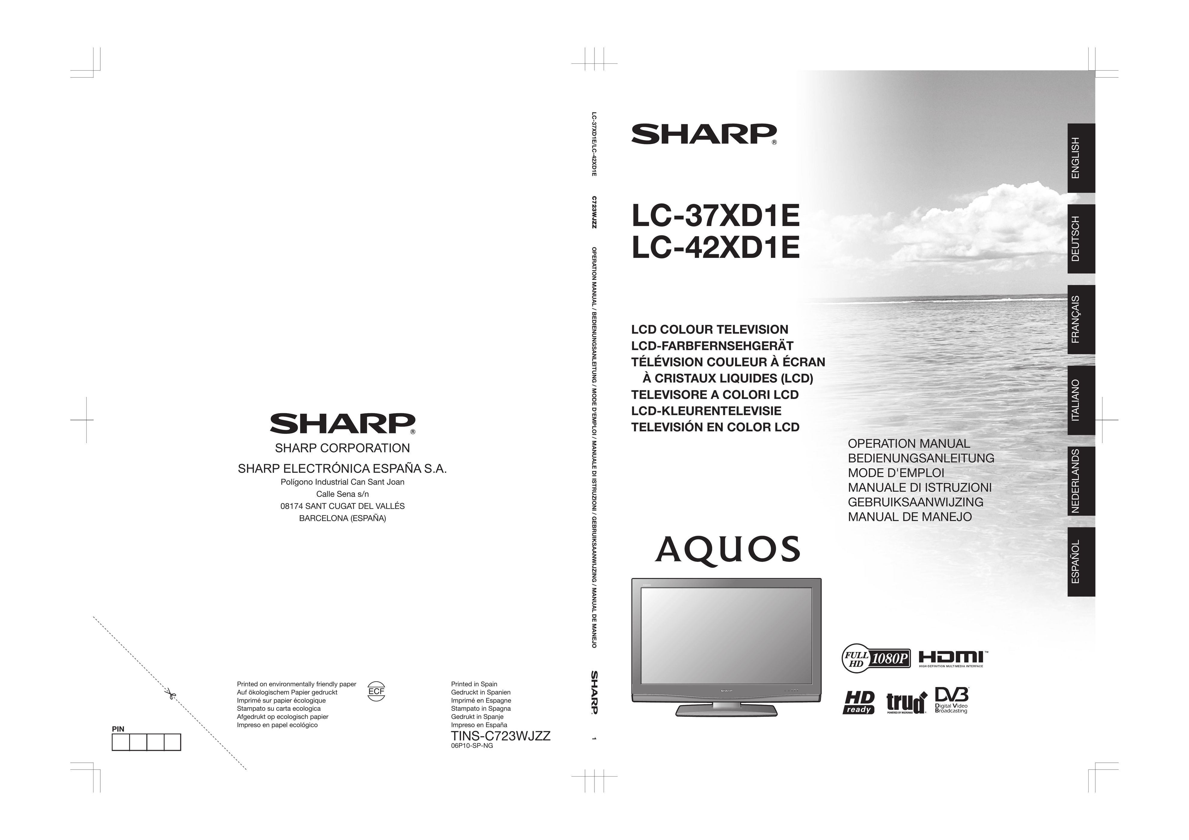 Sharp LC-37XD1E Video Games User Manual