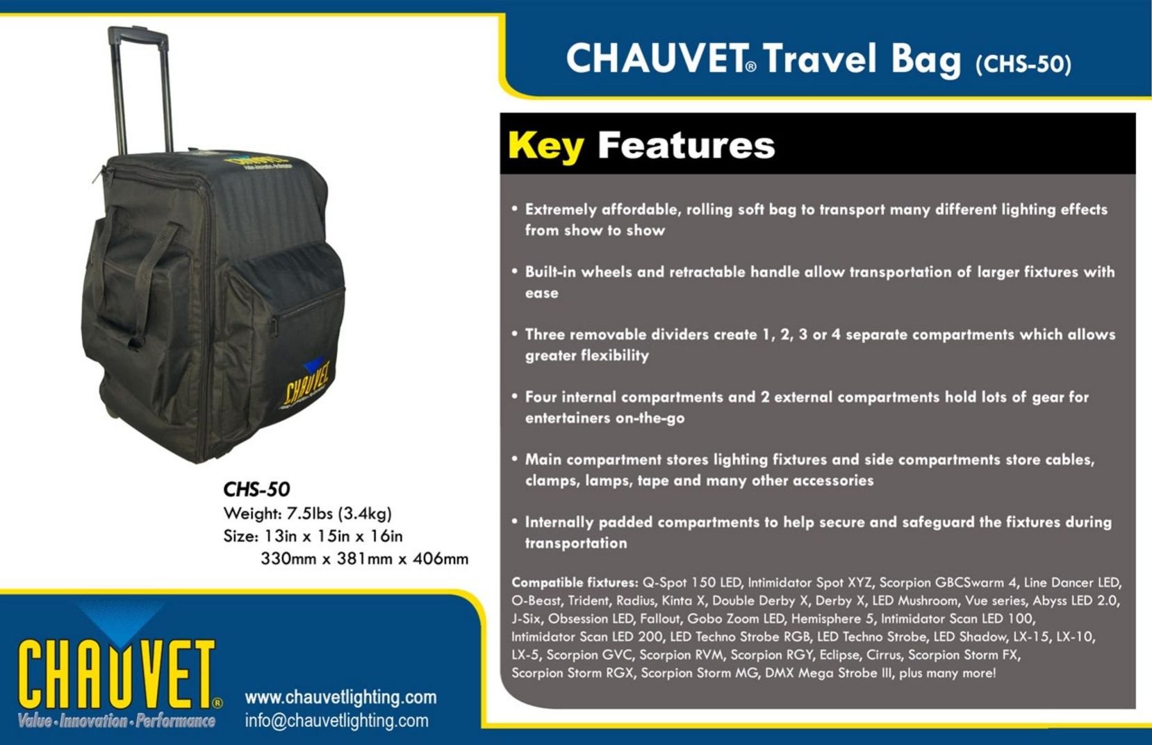 Chauvet CHS-50 Video Gaming Accessories User Manual