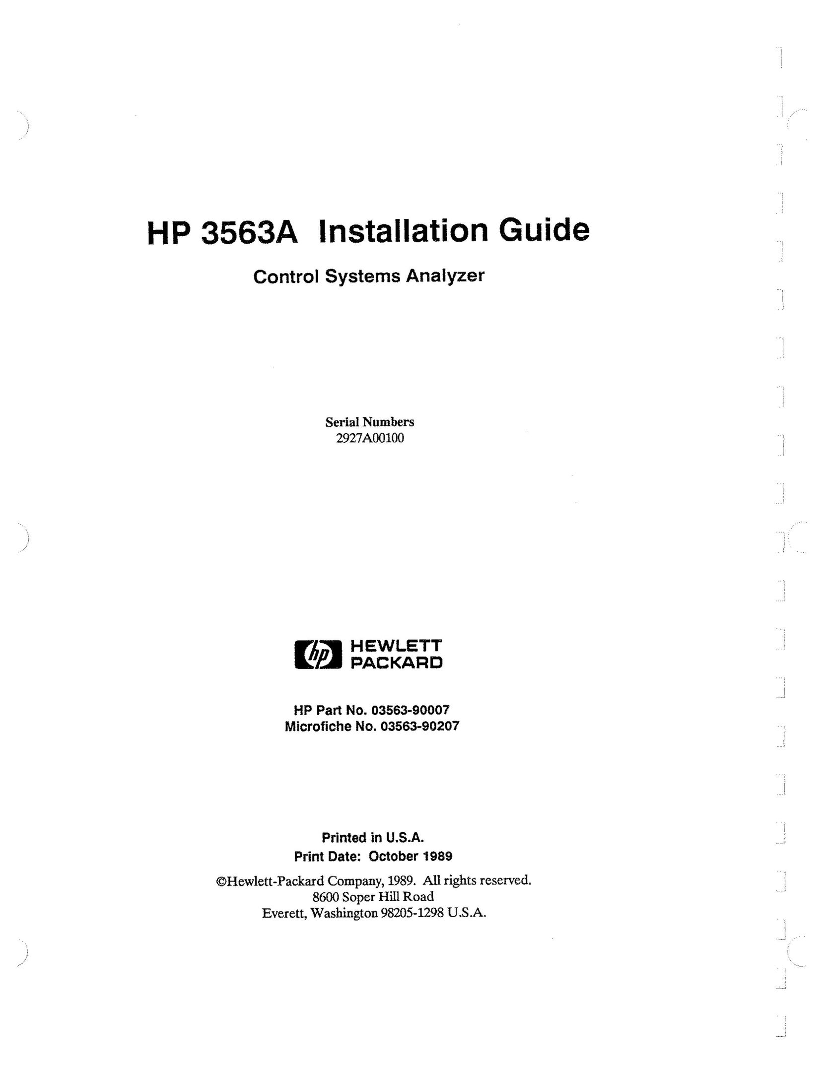 HP (Hewlett-Packard) 3563A Video Gaming Accessories User Manual