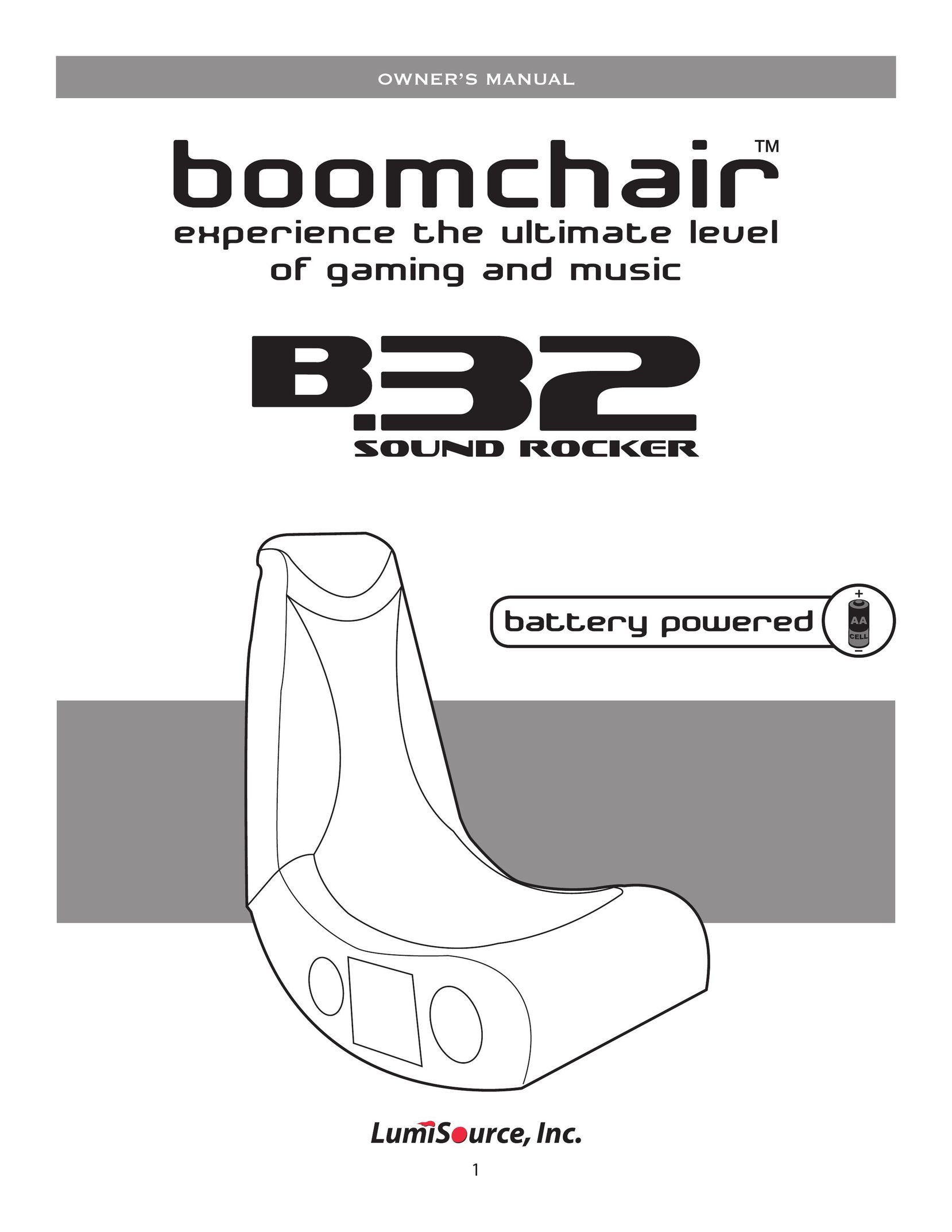 LumiSource BOOMCHAIRTM Video Gaming Accessories User Manual