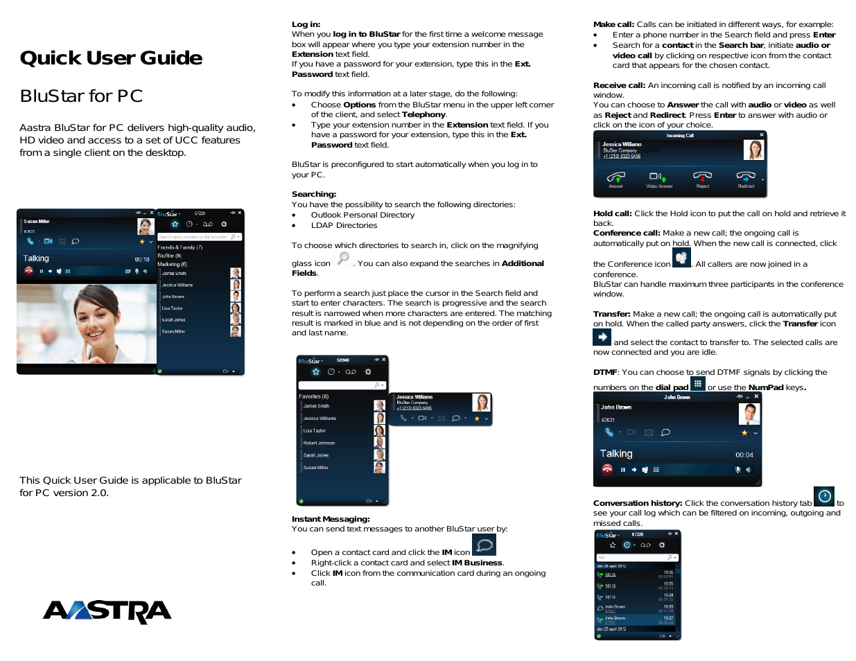 BluStar for PC Quick User Guide EN