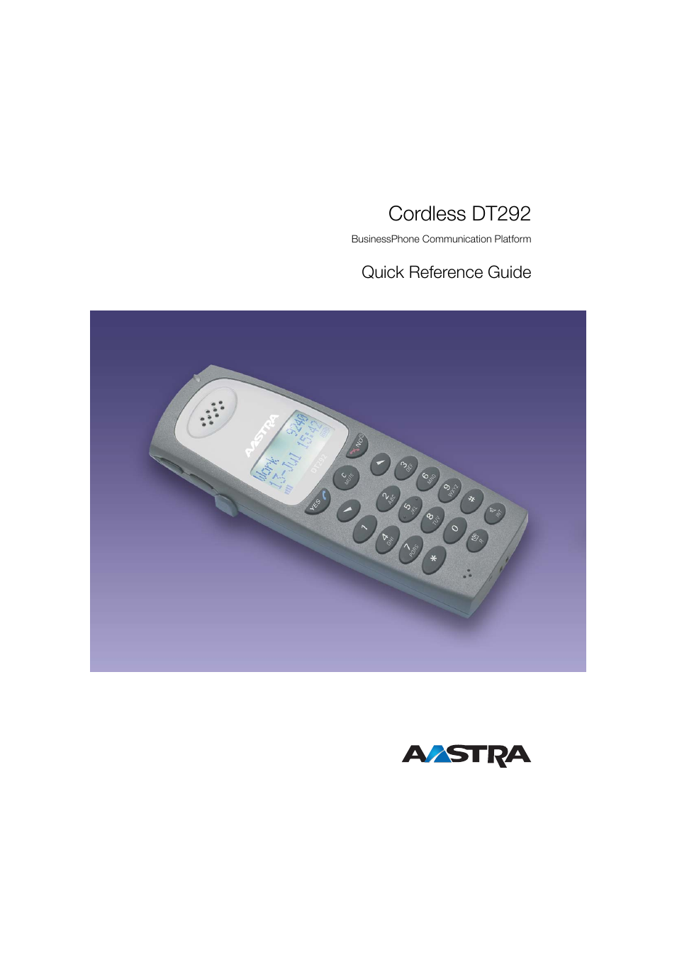 DT292 for BusinessPhone Quick Reference Guide