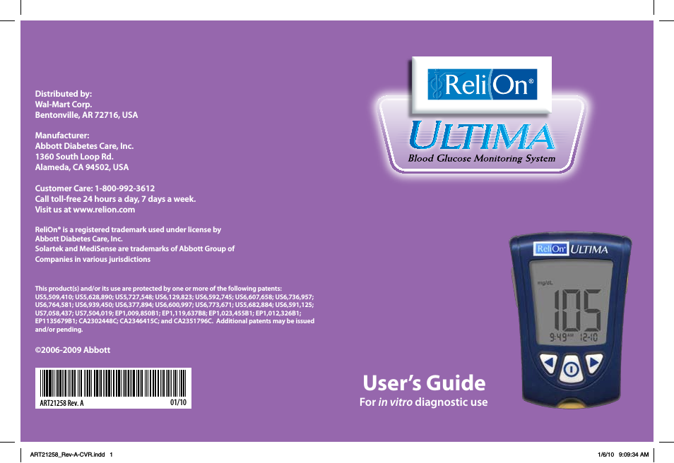 Blood Glucose Monitoring System ART21258