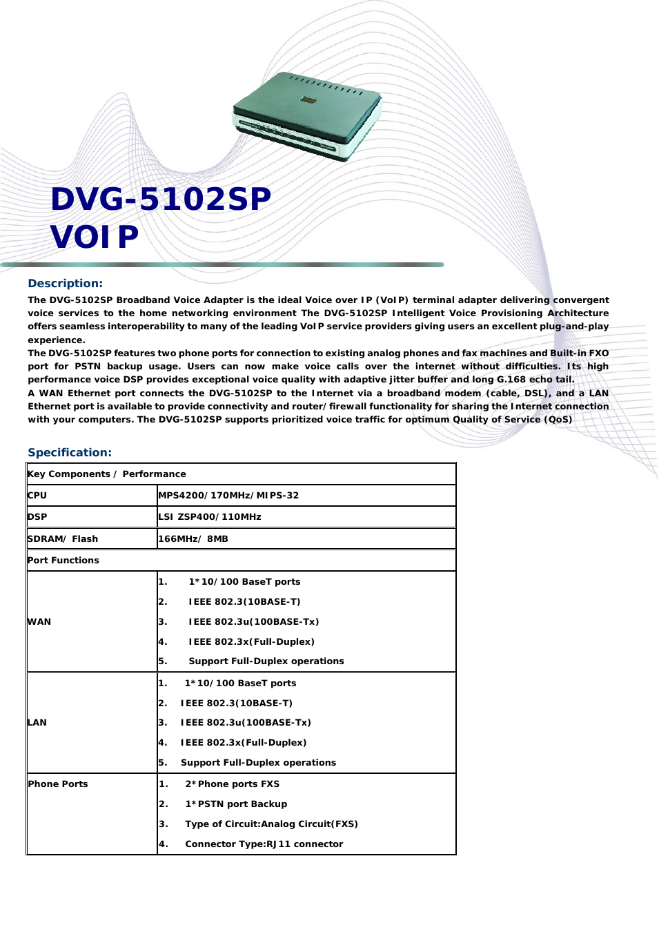 DVG-5102SP