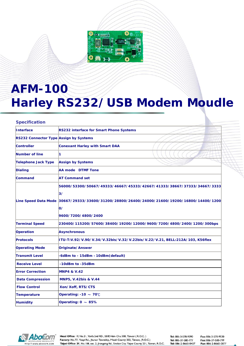 Harley RS232/USB Modem Moudle AFM-100