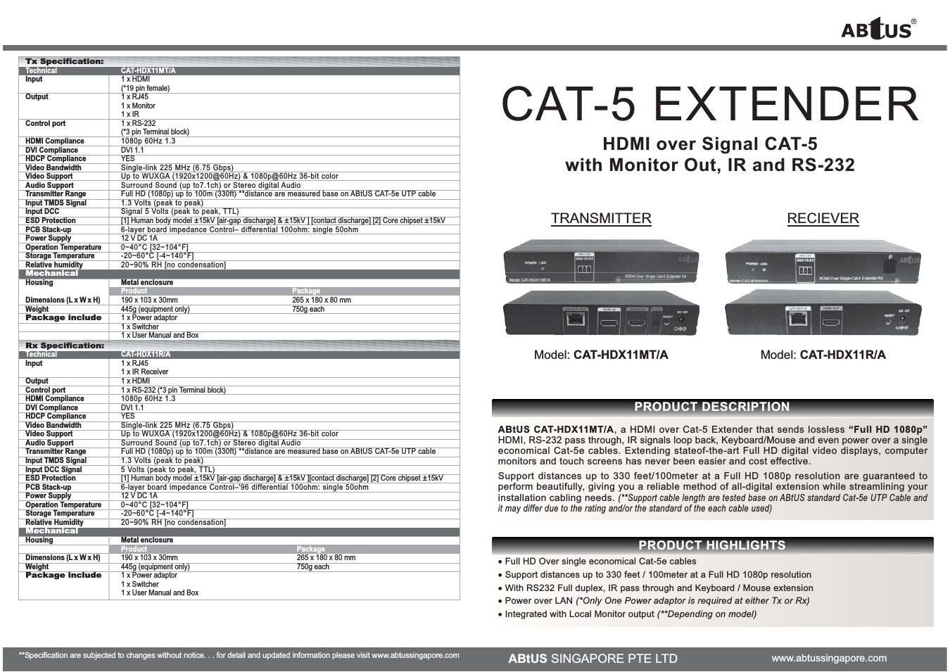 CAT-HDX11MT/A