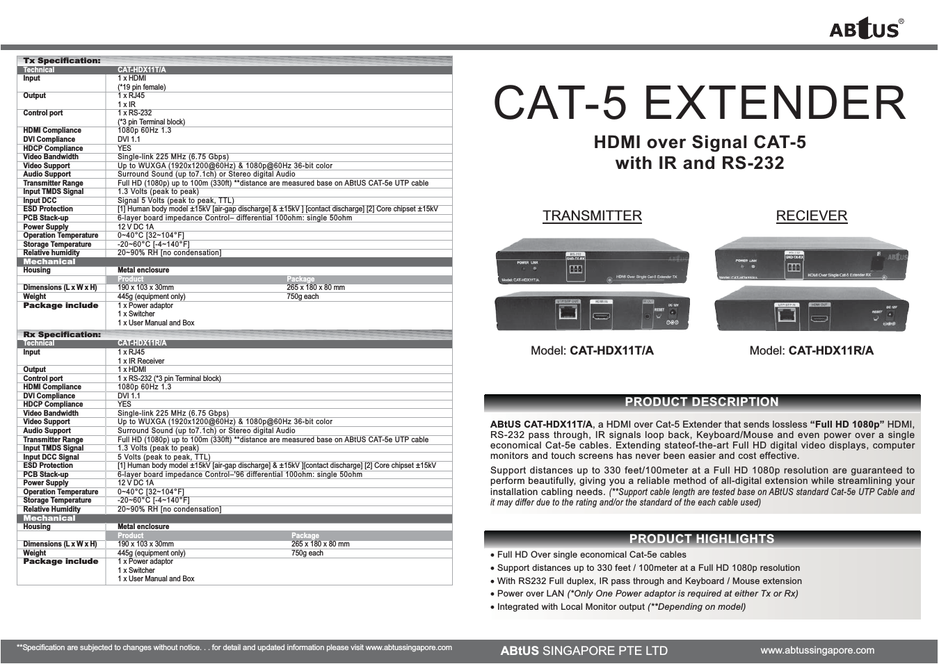CAT-HDX11T/A