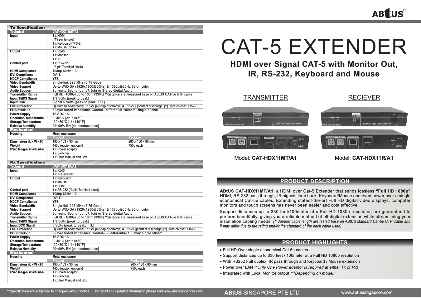 CAT-HDX11T/A1