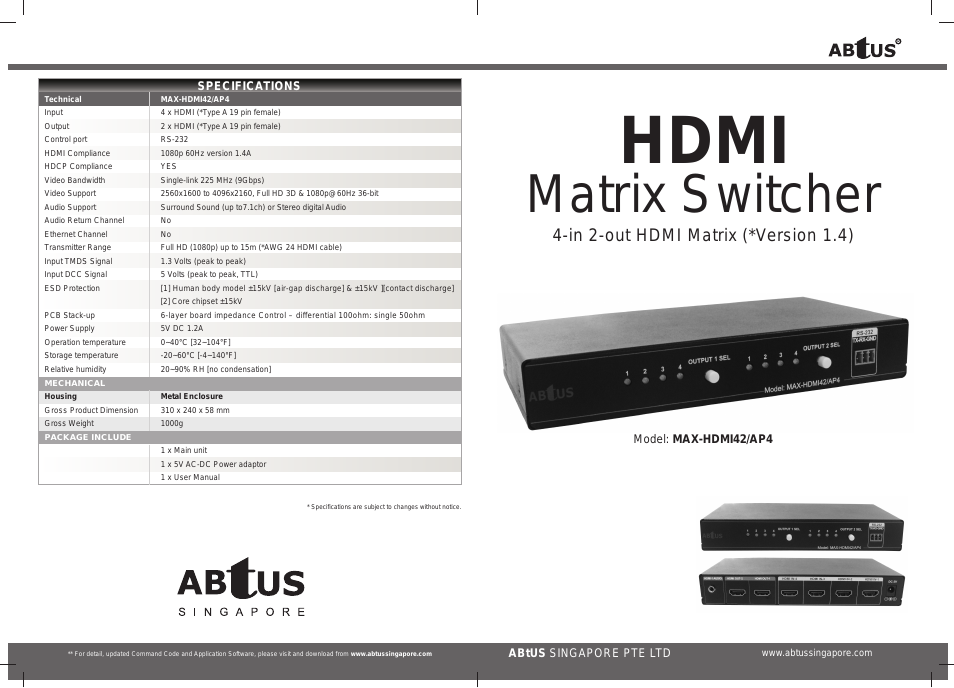MAX-HDMI42/AP4
