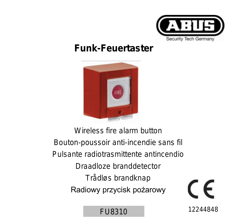 FU8310 Secvest 2WAY Wireless Fire Alarm Button