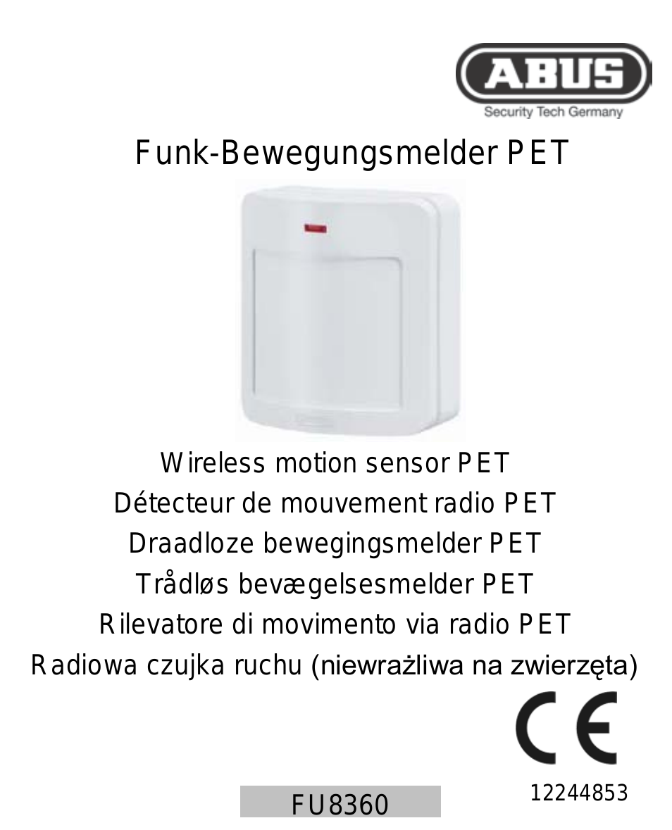 FU8360 Secvest 2WAY Pet Immune Wireless Motion Detector