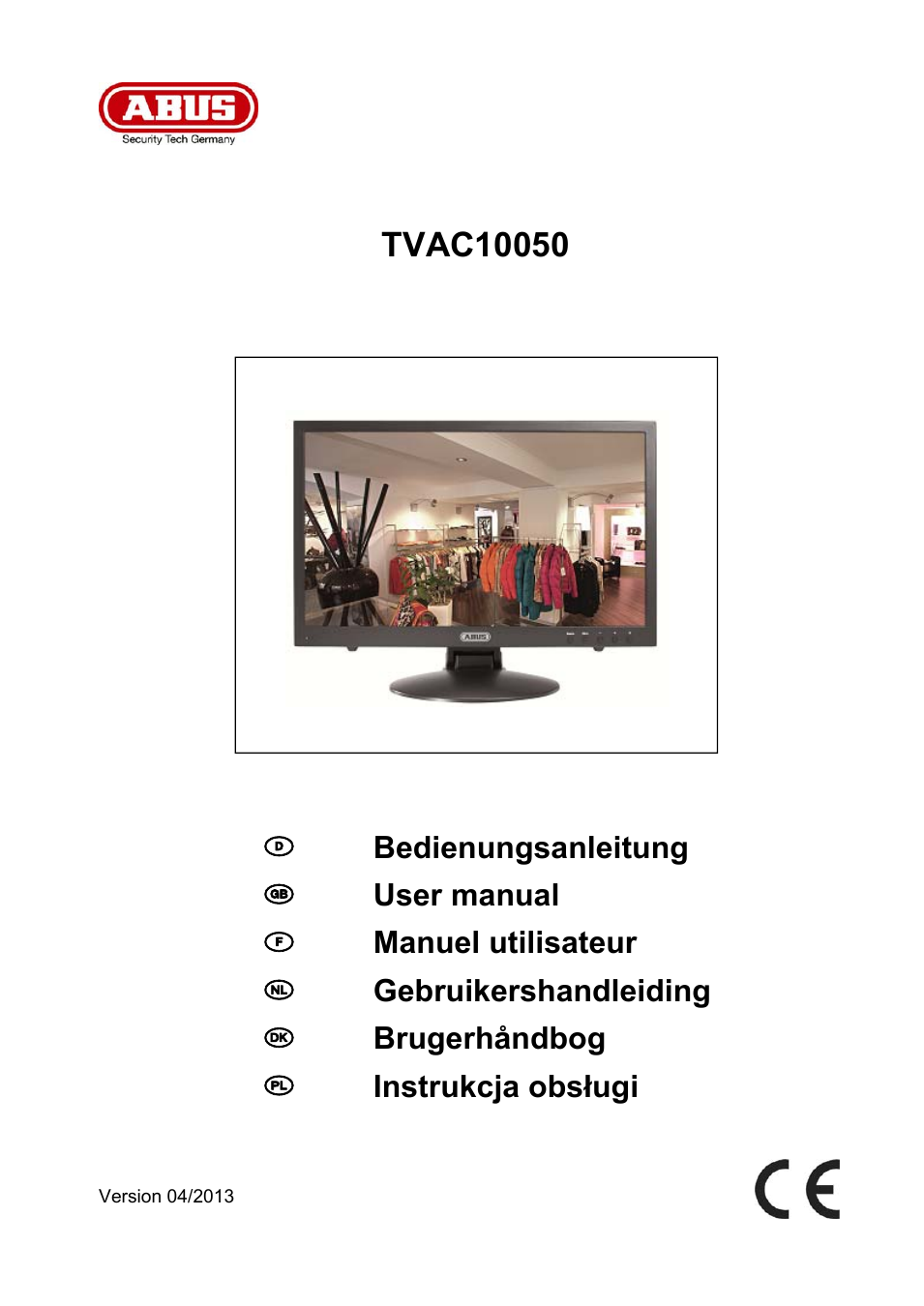 TVAC10050 Operating instructions