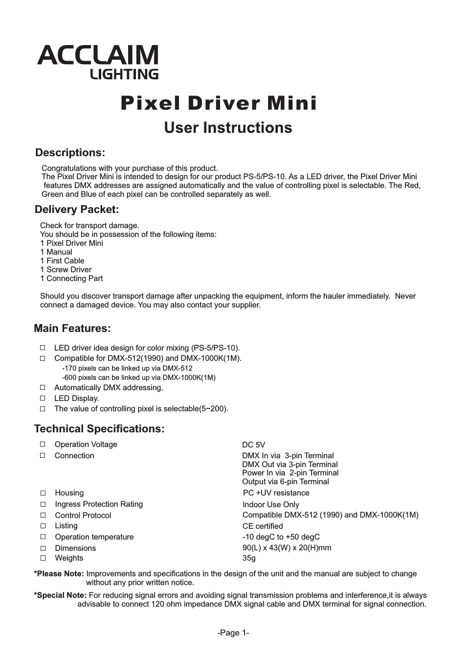 Pixel Driver Mini