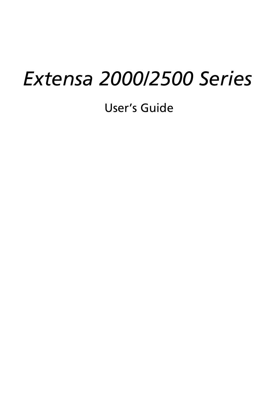 2500 Series