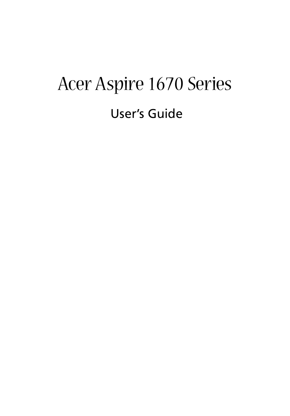 Aspire 1670