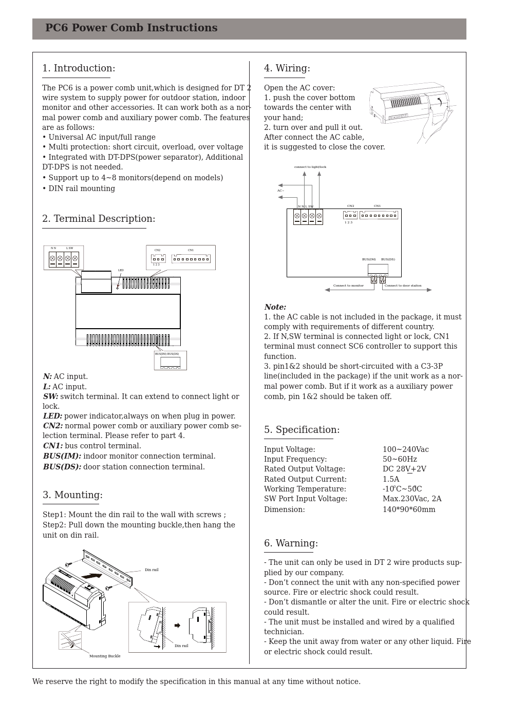 PC6 Manual