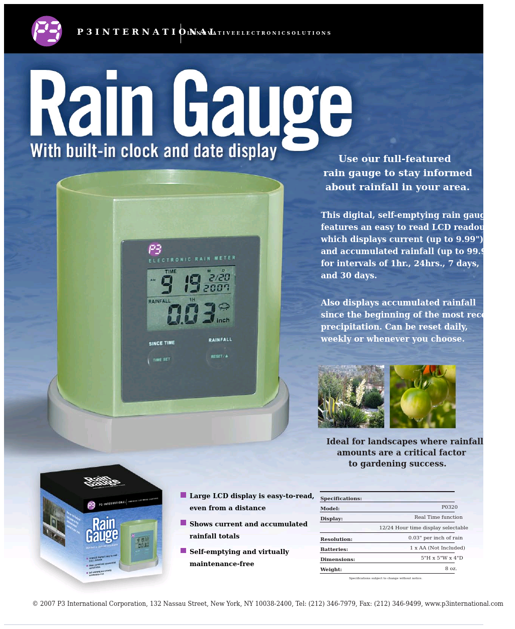 Rain Gauge P0320