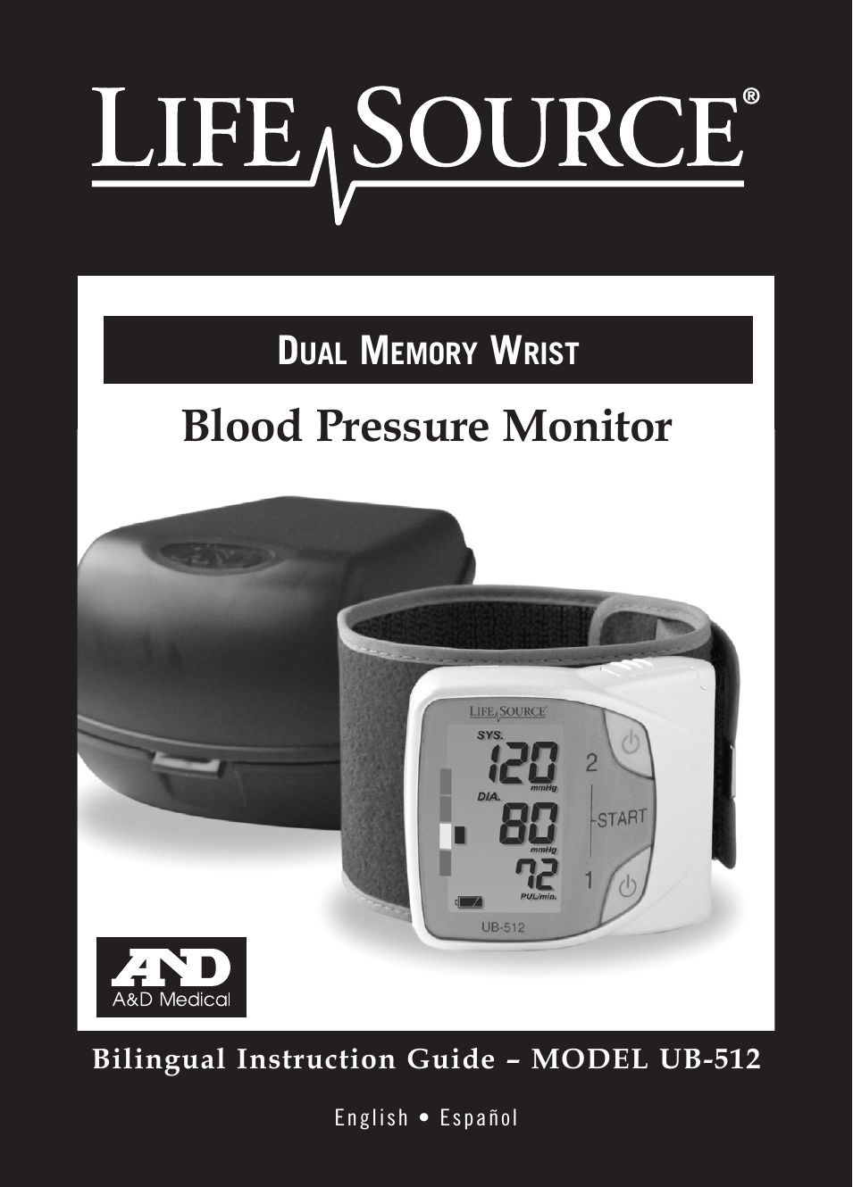 Dual Memory Wrist Blood Pressure Monitor UB-512