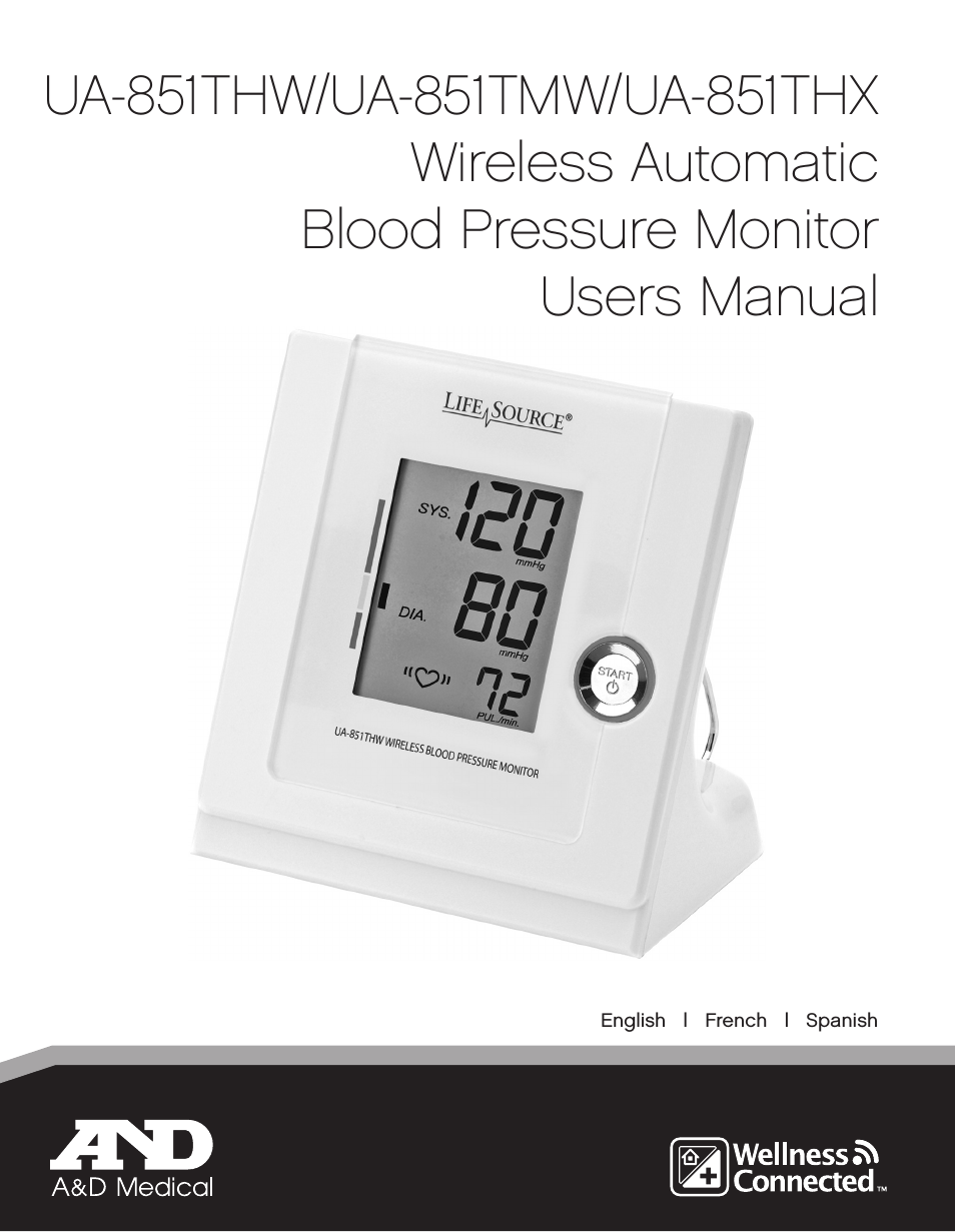 Wireless Automatic Blood Pressure Monitor UA_851THX
