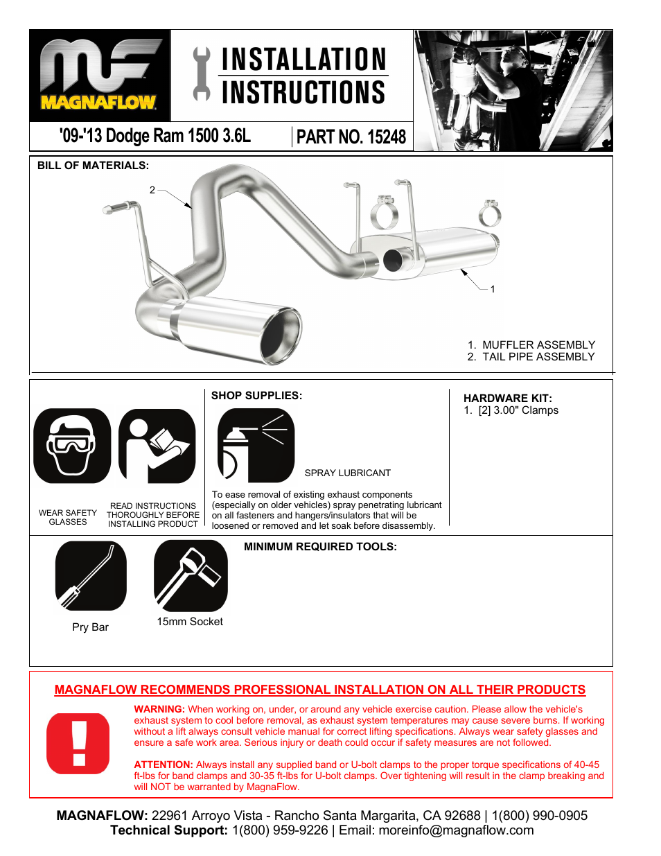 RAM TRUCK 1500 Stainless Cat-Back System PERFORMANCE EXHAUST