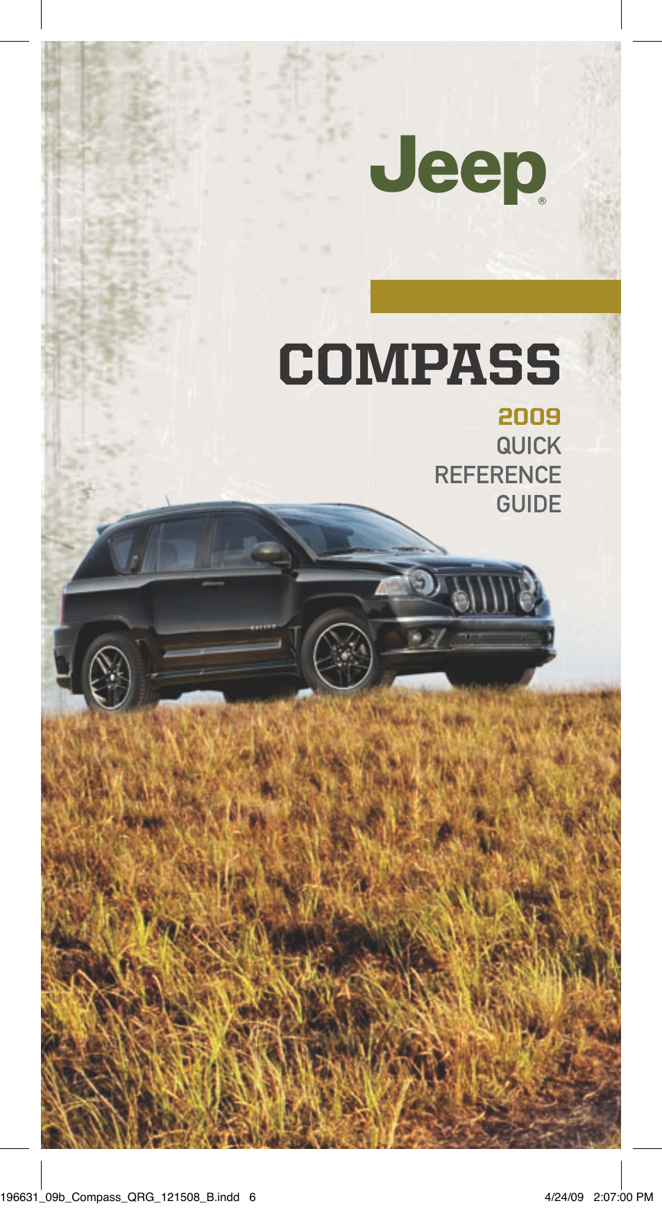 2009 Compass - Quick Reference Guide