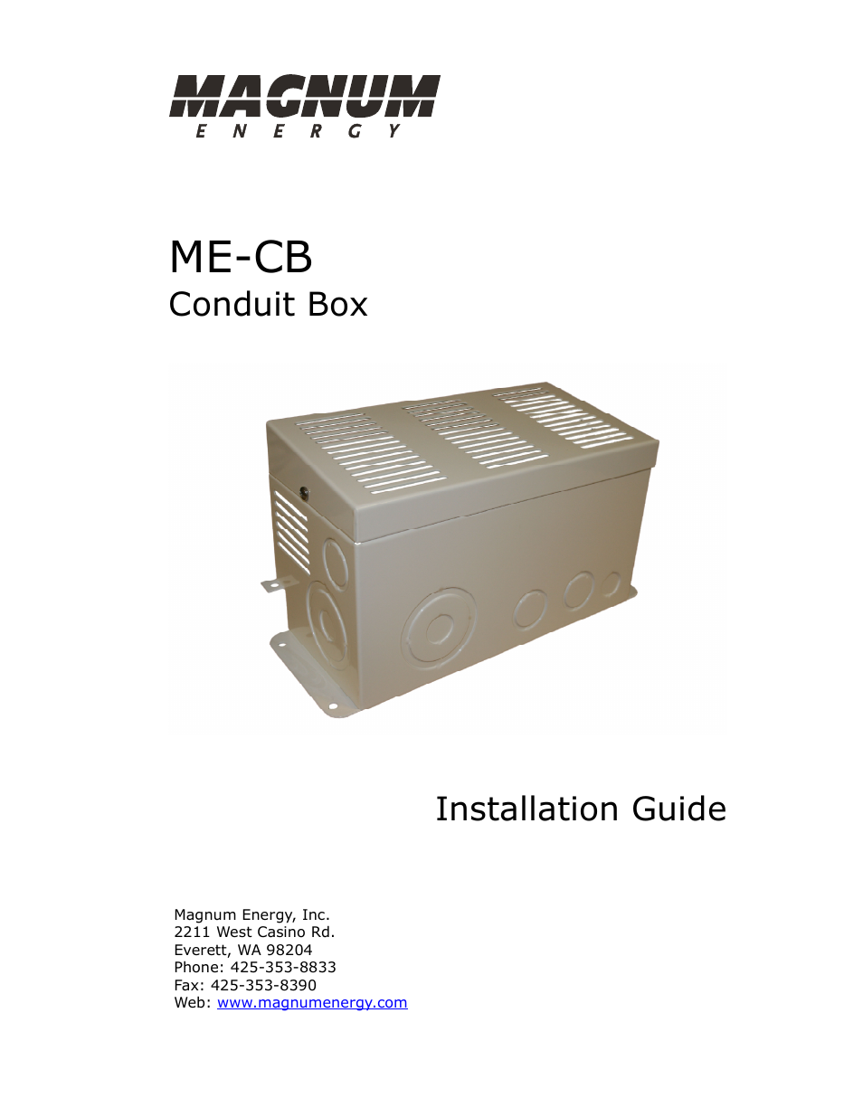 Conduit Box (ME-CB)