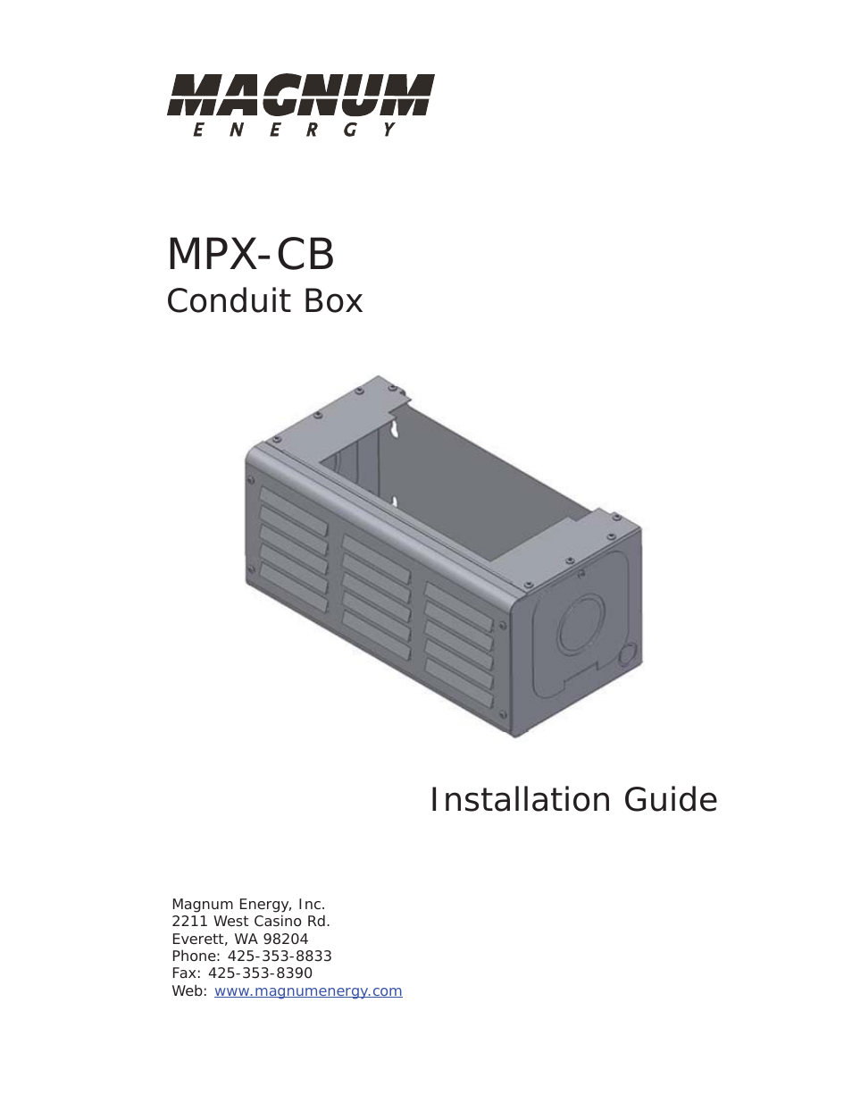 MP Conduit Box/Enclosure (MPX-CB)