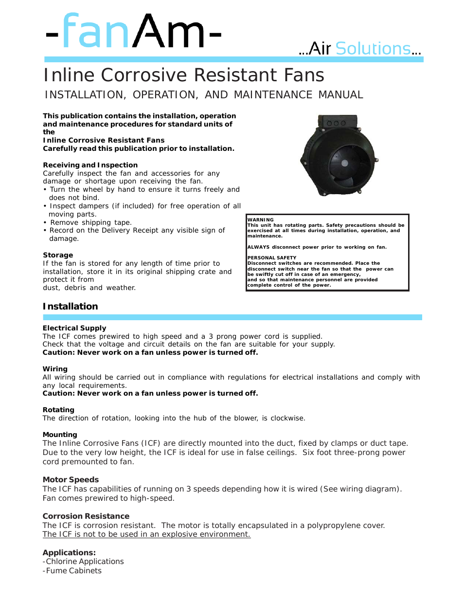 ICF Inline Series Corrosion Resistant