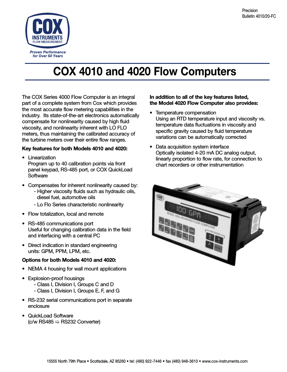 4010 Flow Computers