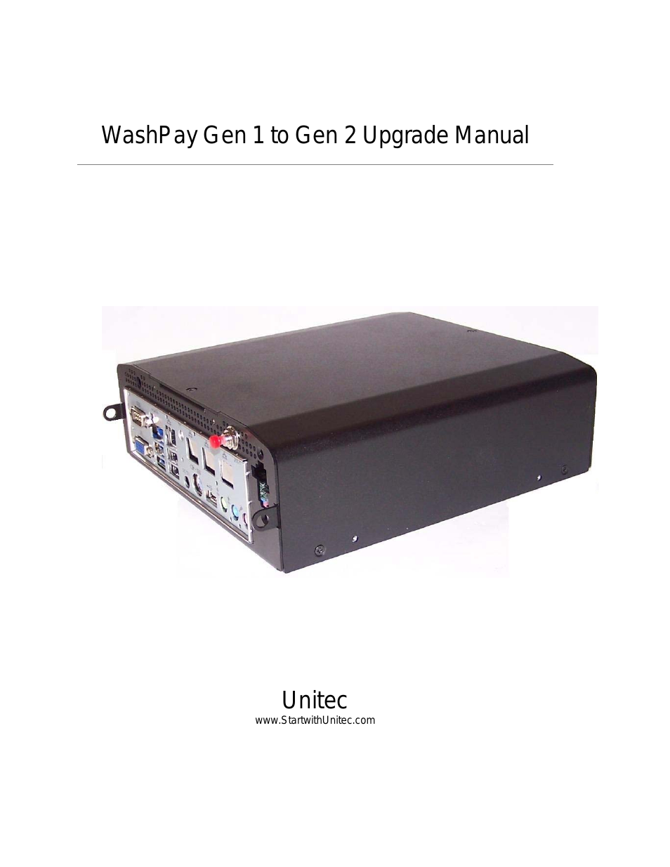WashPay Gen 1 to Gen 2 Upgrade