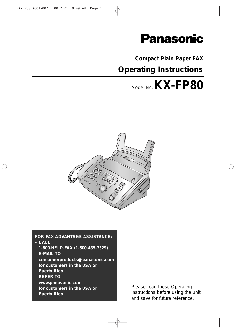 KX-FP80  EN