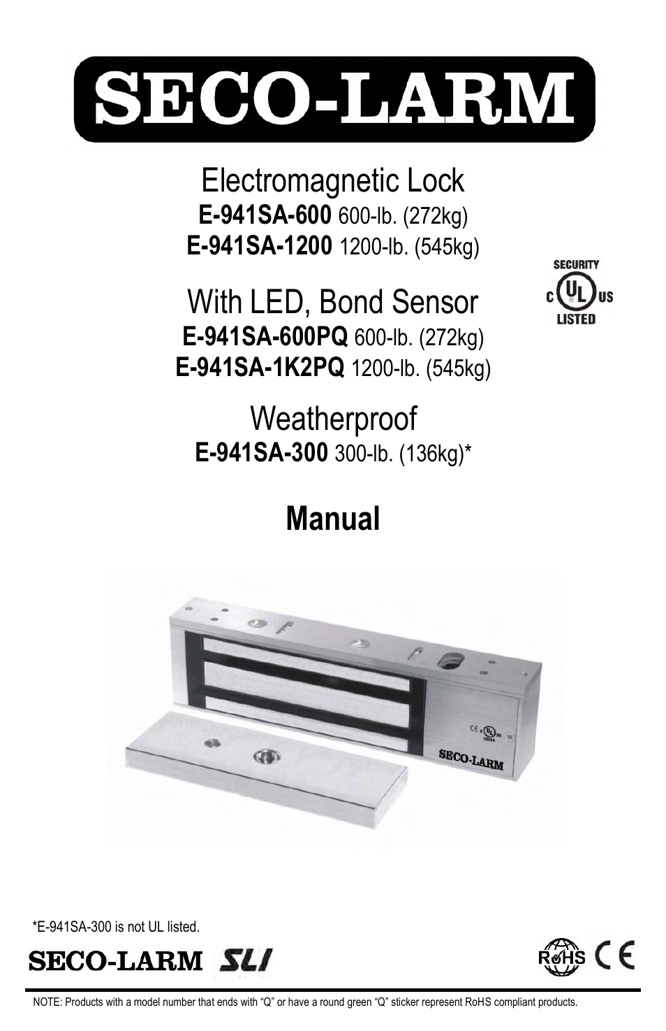 Electromagnetic Lock E-941SA-600