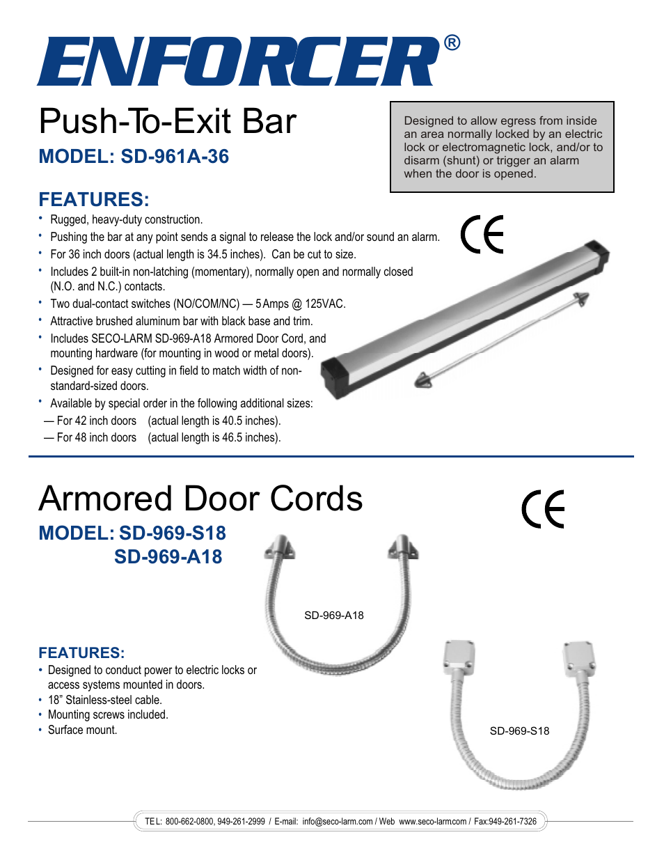 Push-To-Exit Bar SD-969-A18