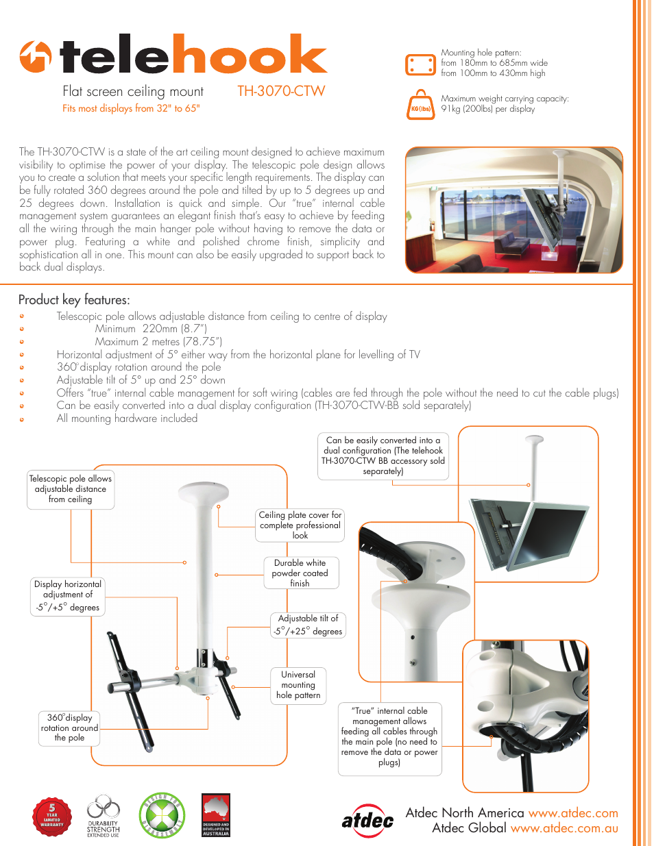 Telehook TH-3070-CTW product brochure