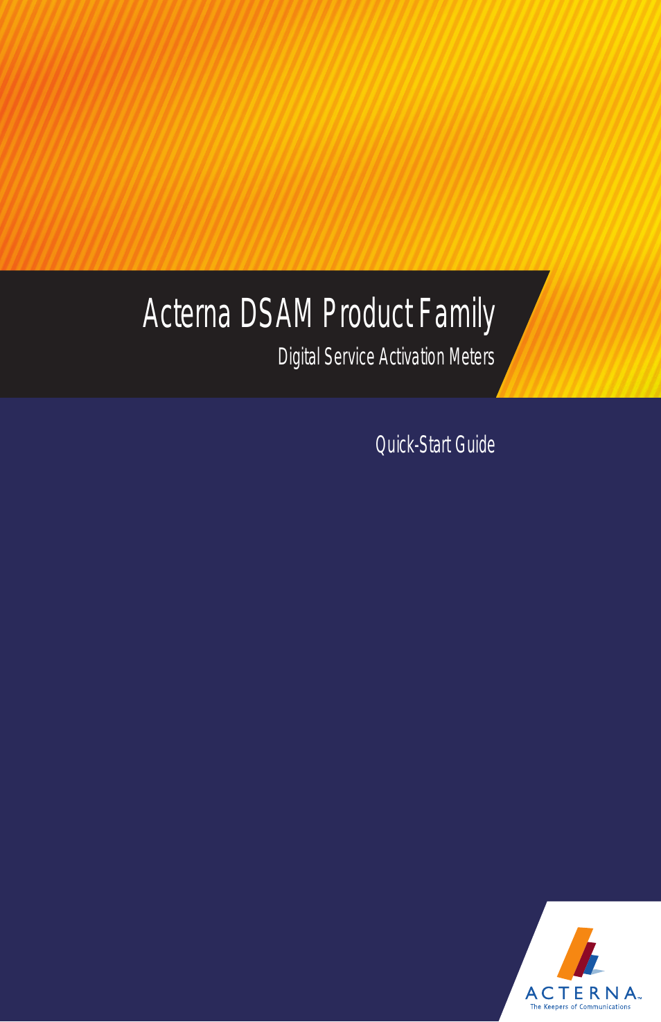 Acterna-DSAM-1500-2500-2600-3600 Quick-Start Guide