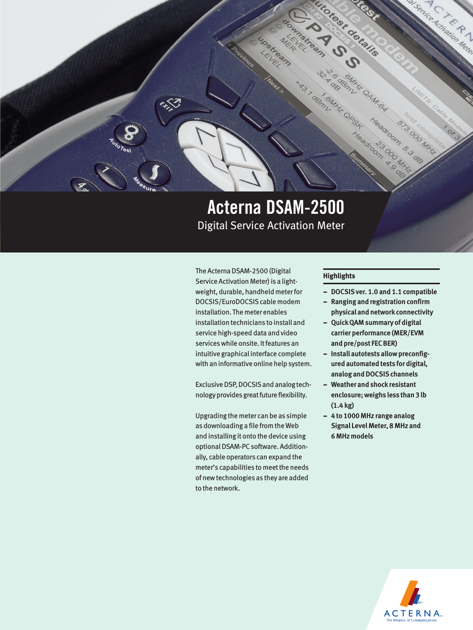 Acterna-DSAM-2500 Series