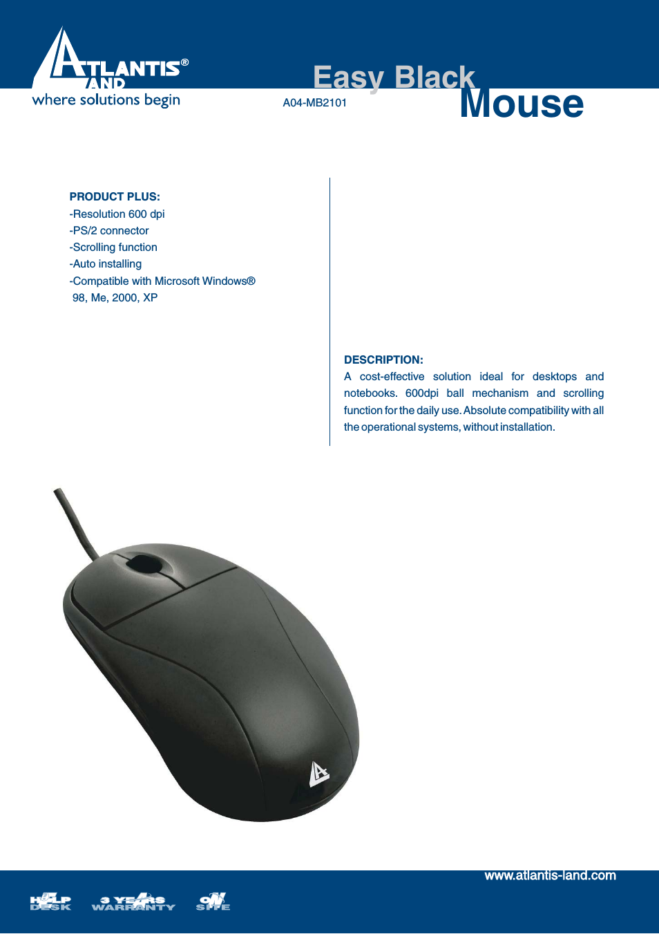EASY BLACK MOUSE A04-MB2101