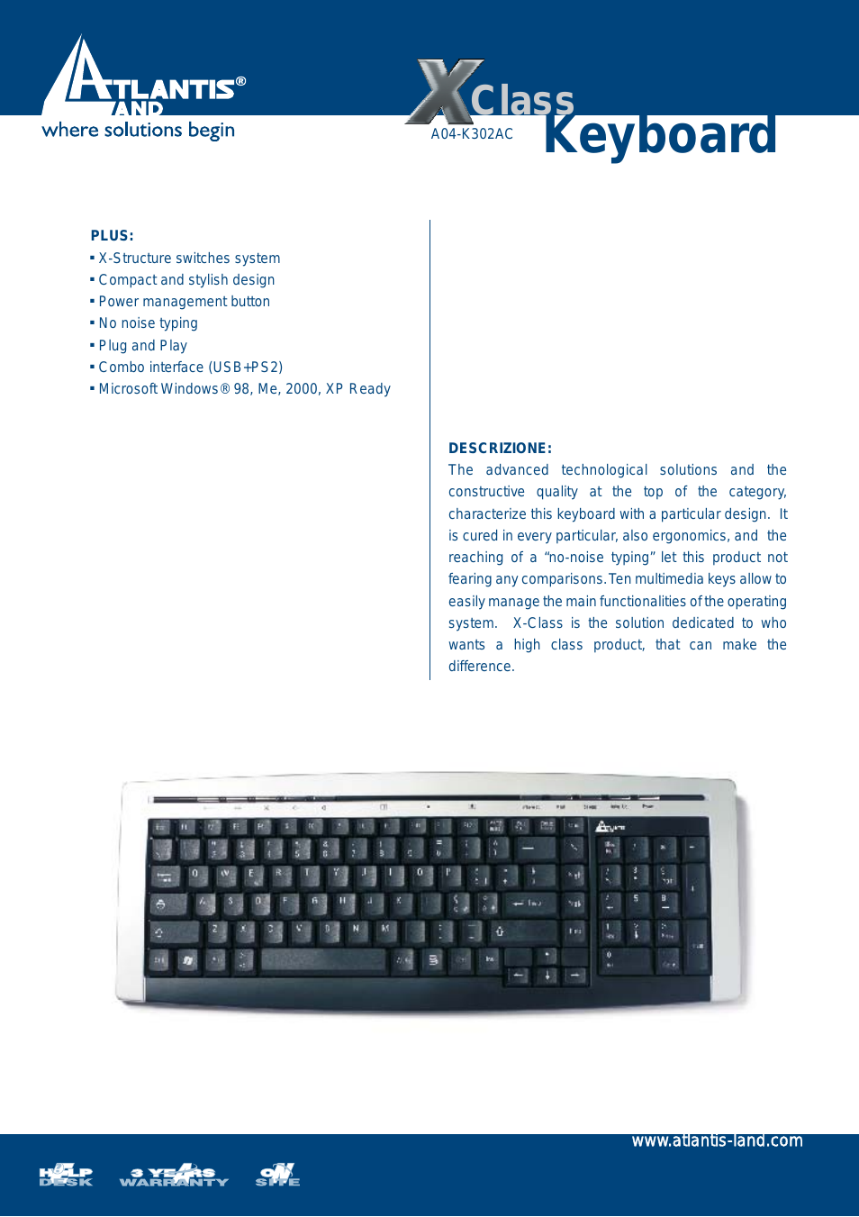 XClass Keyboard A04-K302AC