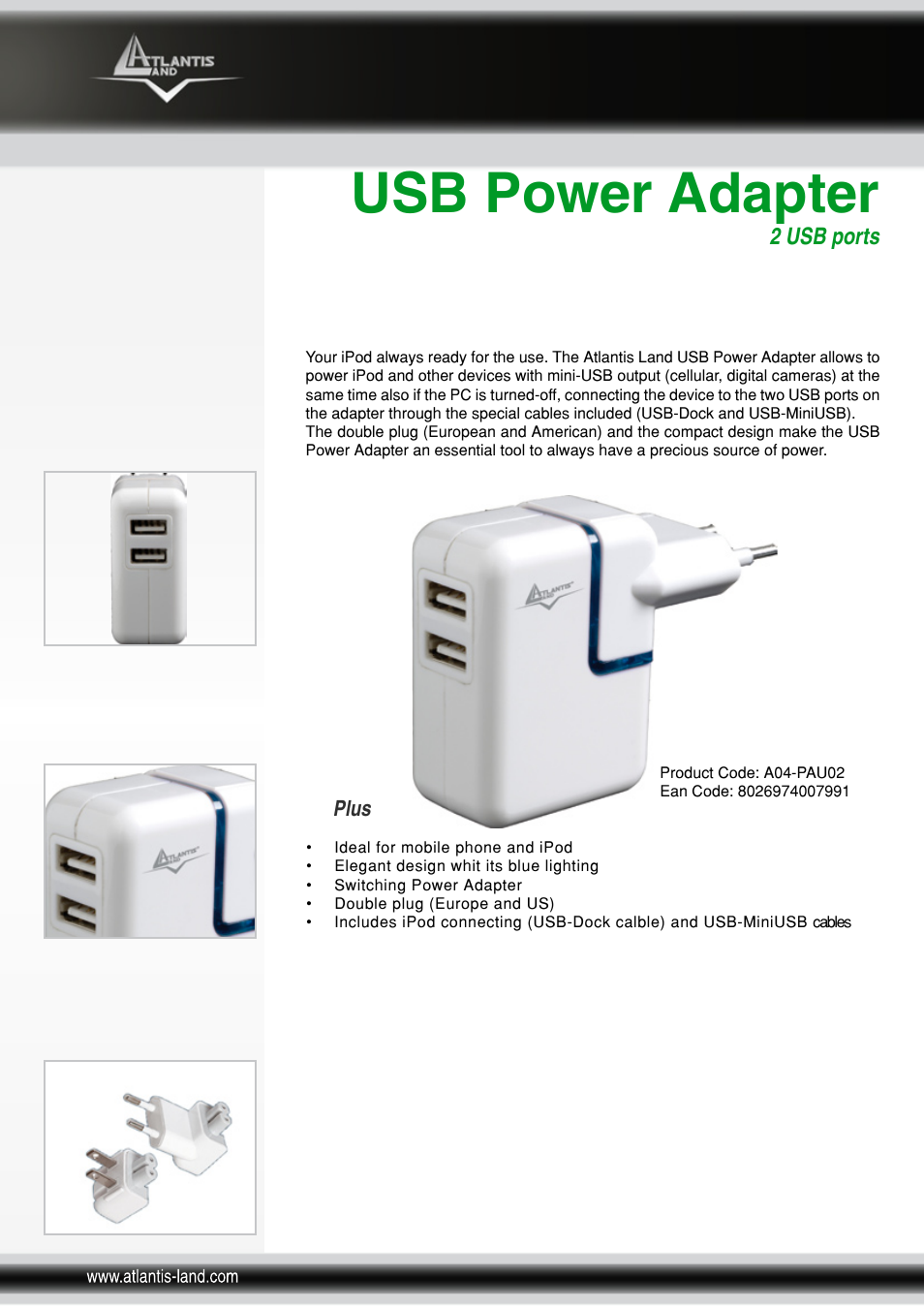 USB Power Adapter A04-PAU02