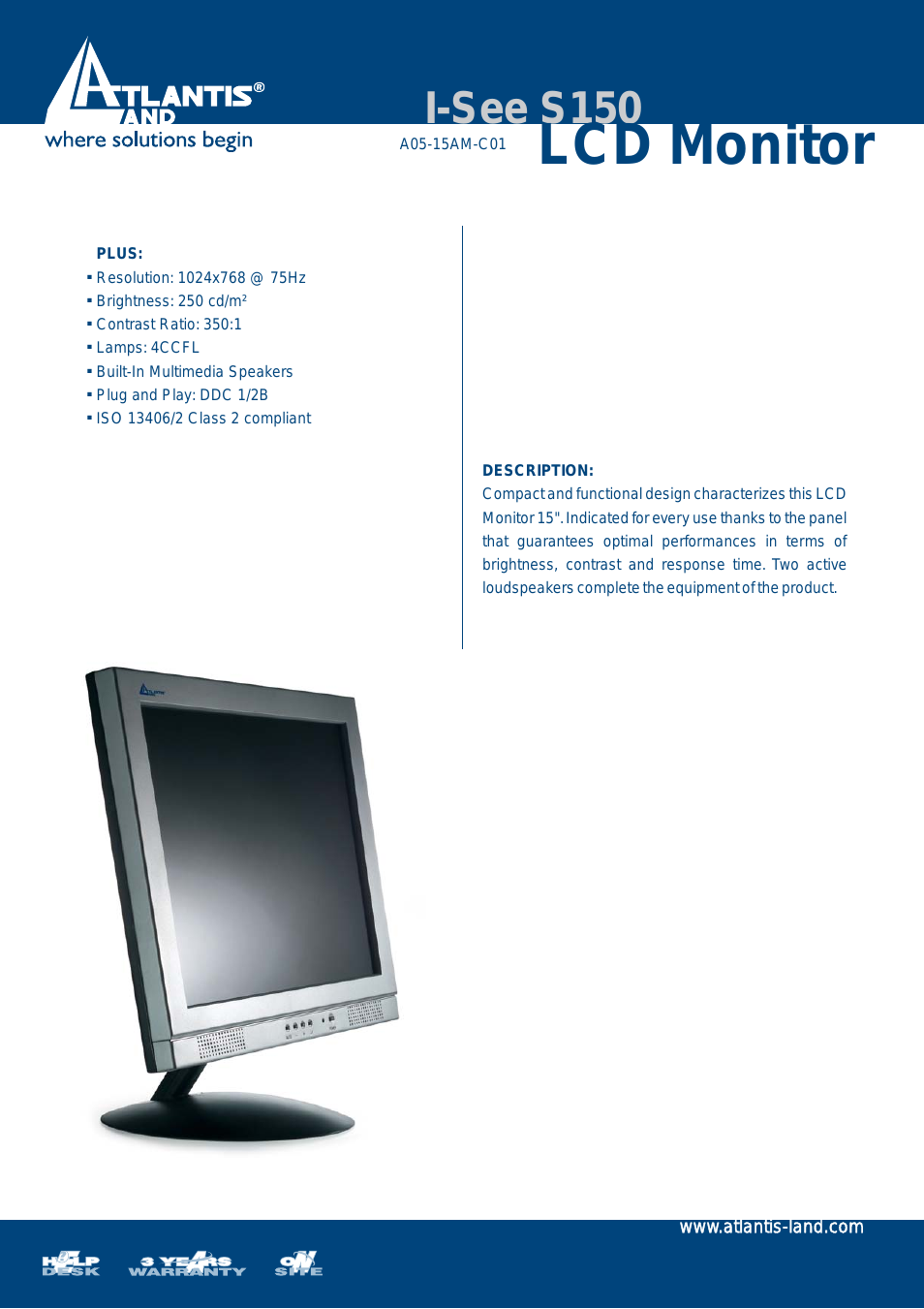 I-See S150 LCD Monitor A05-15AM-C01