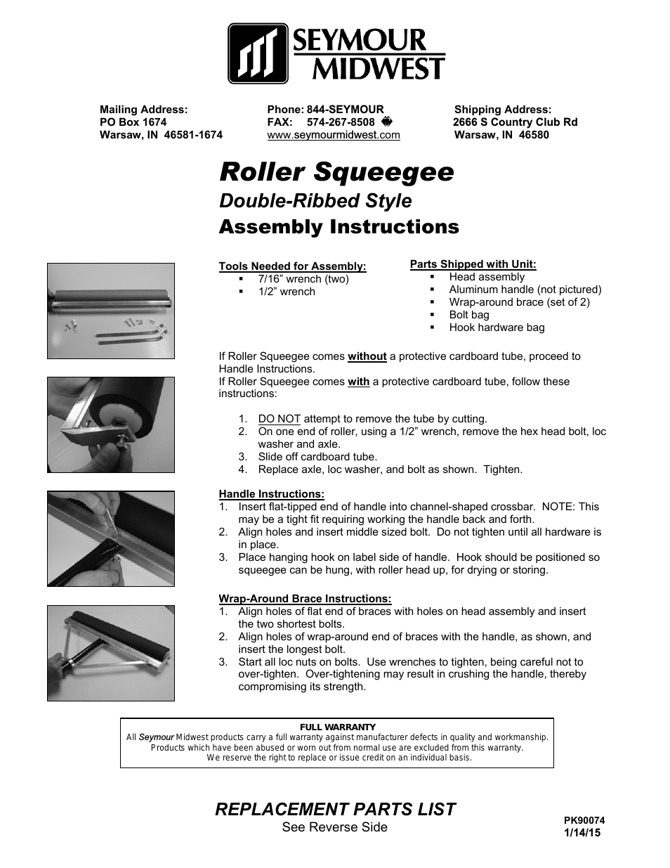 Roller Squeegee, Double Ribbed(PK90074)