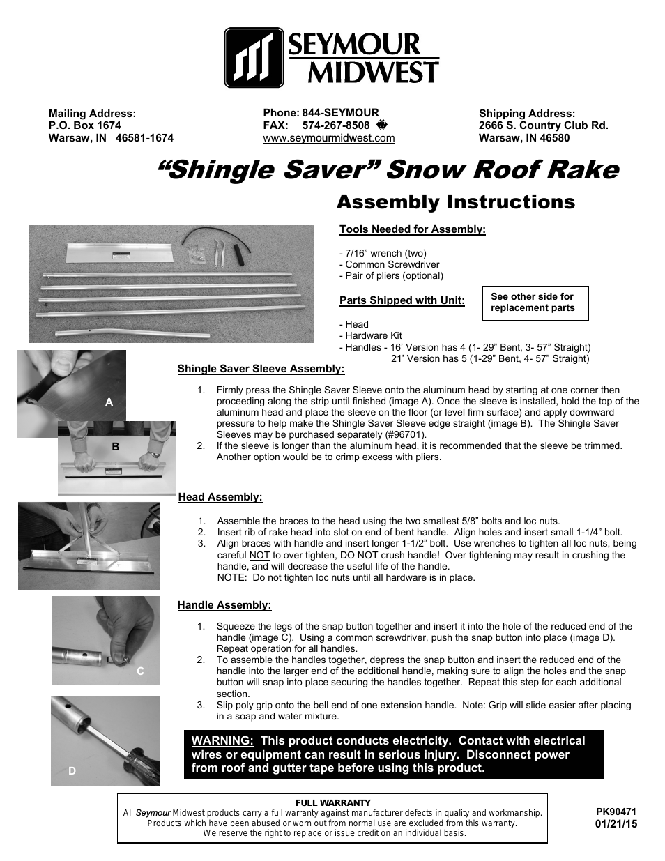 Shingle Saver Snow Roof Rake(PK90471)