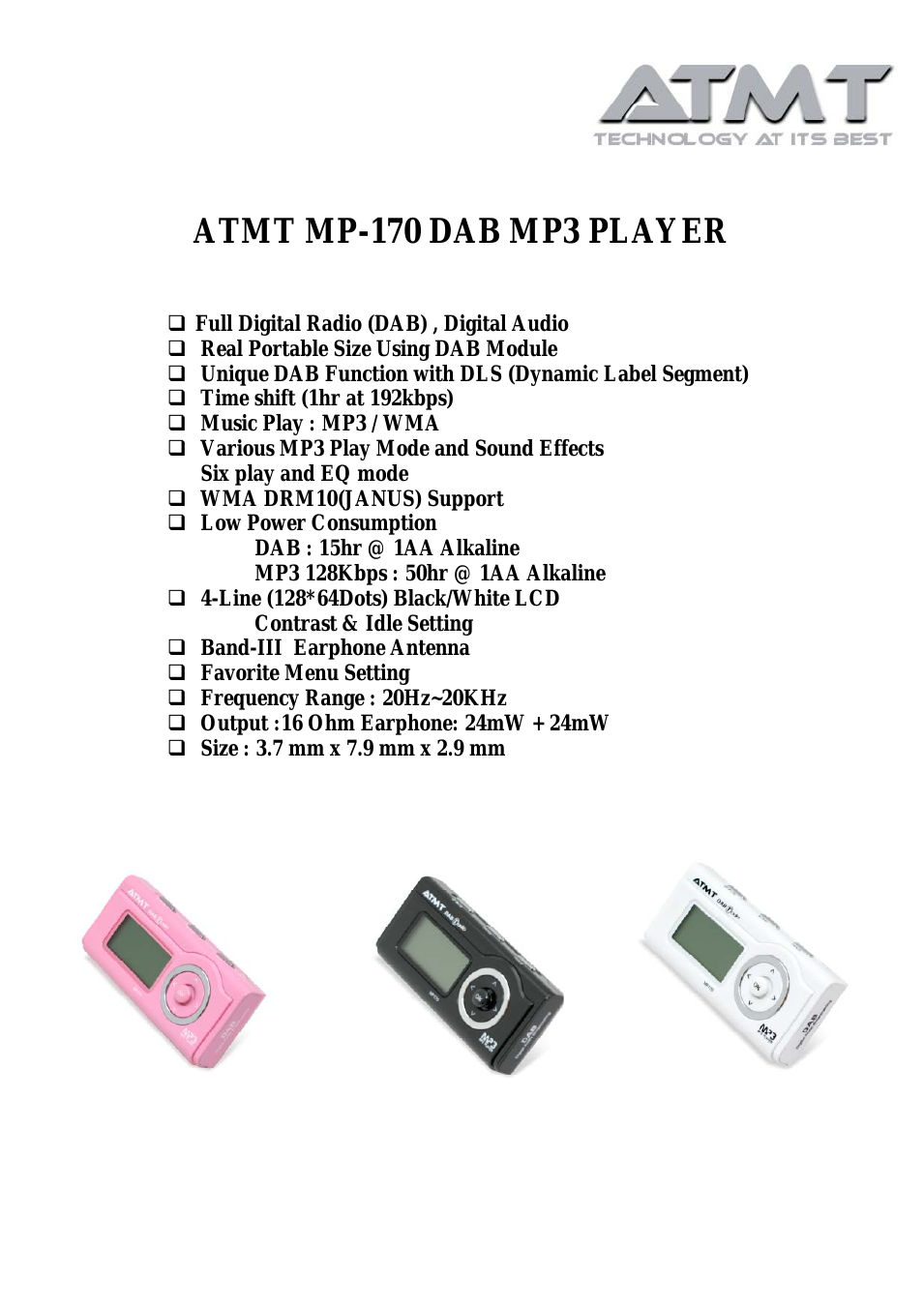 DAB MP3 MP170