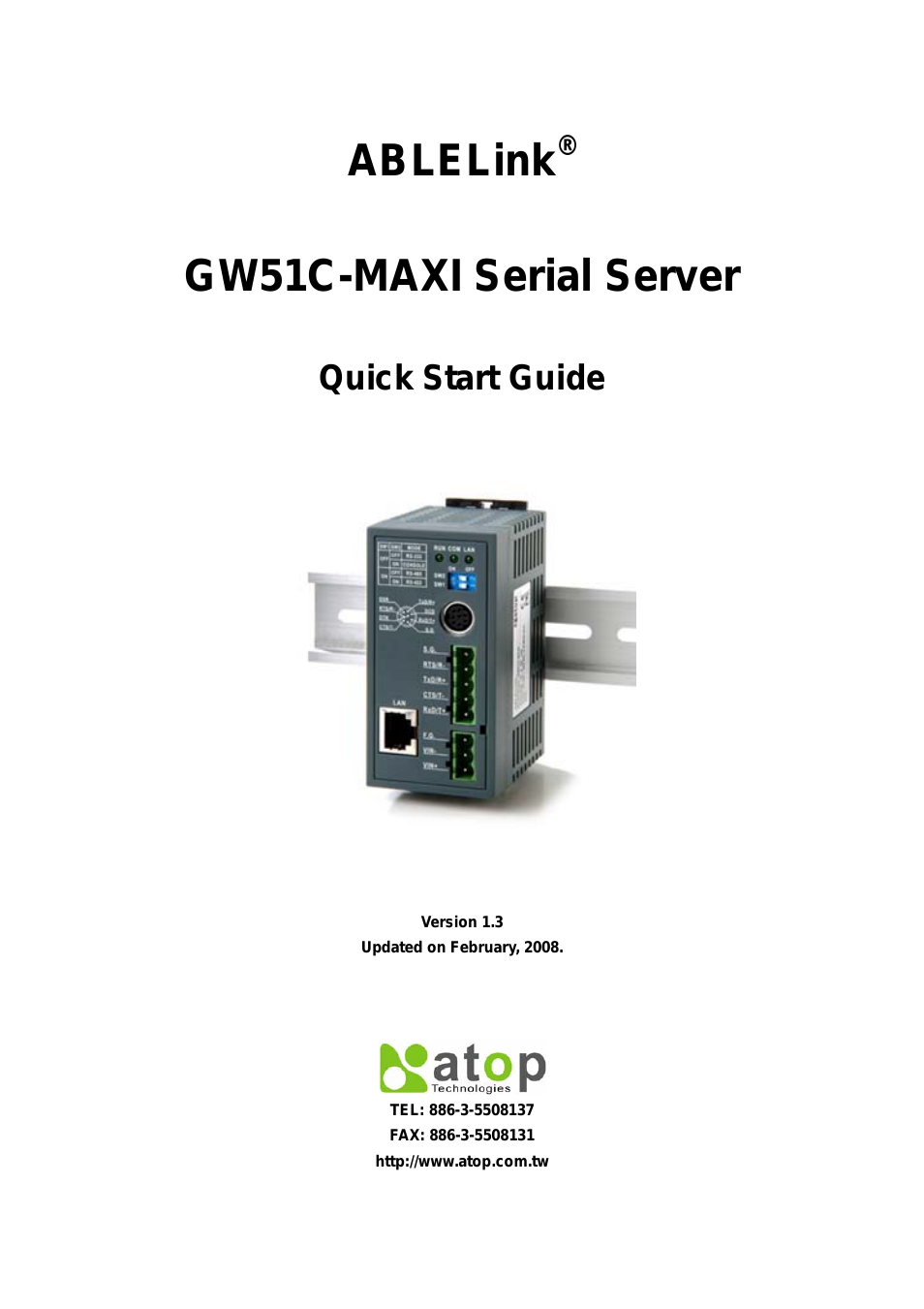 GW51C-MAXI WDT Quick Start